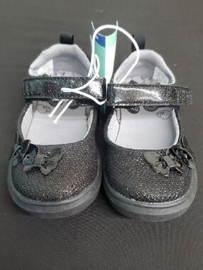 Stride Rite Black Mary Jane with Hook-and-Loop Strap